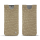 Capa em pele Samsung Galaxy S24 - Autruche desert ( Pantone #A39382 ) 