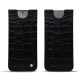 Samsung Galaxy S24 leather pouch - Crocodile nero ( Noir / Black) 