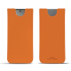 Pochette cuir Samsung Galaxy S24 - Orange PU ( Pantone #ff9351 )