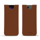 Samsung Galaxy S24 Ultra leather pouch - Marron PU ( Pantone #8B4720 )