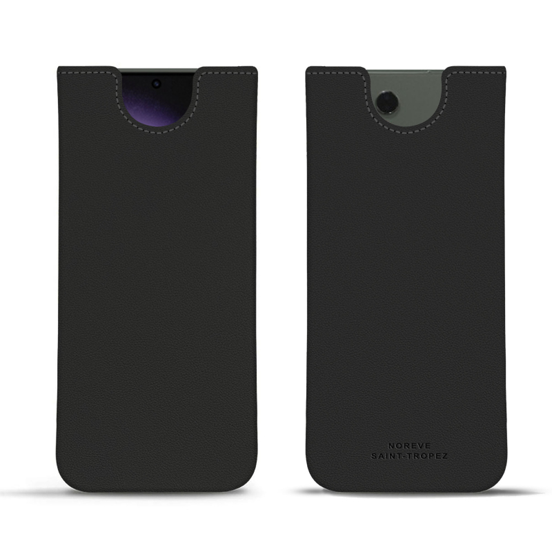 Samsung Galaxy S24 Ultra leather pouch - Noir PU ( Black ) 