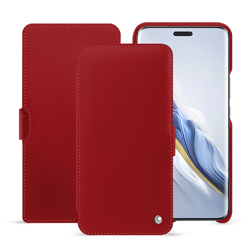 Honor Magic6 Pro cover premium con lembo orizzontale | NoreveRouge ( Nappa - Pantone #d50032 ) 