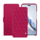 Honor Magic6 Pro leather case - Rose fluo - Couture ( Pantone #ff16b4 ) 