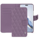Honor Magic6 Pro leather wallet case - Lilas - Couture ( Nappa - Pantone #b9a3e3 ) 