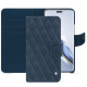 Honor Magic6 Pro leather wallet case - Jean vintage - Couture ( Pantone #2f414f  ) 