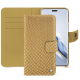 Funda de piel para cartera Honor Magic6 Pro - Serpent sabbia ( Pantone #D2BA92 )