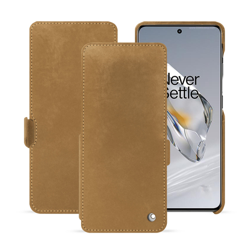 Custodia verticale in pelle premium per OnePlus 12 | NoreveSable vintage ( Pantone #9b7340 ) 