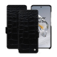 Funda de piel OnePlus 12 - Crocodile nero ( Noir / Black) 
