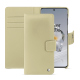 Capa de couro para carteira Oneplus 12 - Beige ( Nappa - Pantone #ceb888 ) 