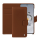 Capa de couro para carteira Oneplus 12 - Marron ( Nappa - Pantone #8B4720 ) 