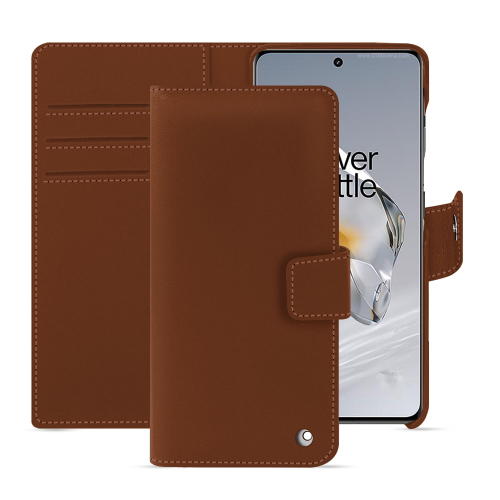 OnePlus 12 funda cartera en cuero de lujo | NoreveMarron ( Nappa - Pantone #8B4720 ) 