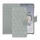 Capa de couro para carteira Oneplus 12 - Gris - Couture ( Nappa - Pantone #c1c6c8 ) 