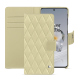 Capa de couro para carteira Oneplus 12 - Beige - Couture ( Nappa - Pantone #ceb888 ) 