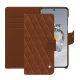 OnePlus 12 真皮钱包保护套 - Marron - Couture ( Nappa - Pantone #8B4720 ) 