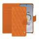 OnePlus 12 leather wallet case - Orange - Couture ( Nappa - Pantone #ff9351 ) 