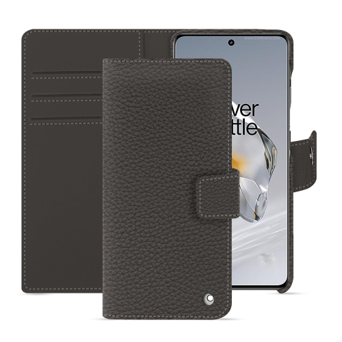 Custodia a portafoglio per OnePlus 12 in pelle di lusso | NoreveAnthracite ( Pantone #41403c ) 