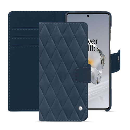 Capa para telemóvel OnePlus 12 em pele de luxo | NoreveJean vintage - Couture ( Pantone #2f414f  ) 