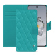 OnePlus 12 leather wallet case - Bleu fluo - Couture