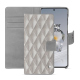 Custodia in pelle Oneplus 12 - Platinium - Couture ( Pantone 877C ) 