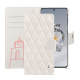 Custodia in pelle Oneplus 12 - Blanc escumo - Couture ( Pantone #D6D6D1 )