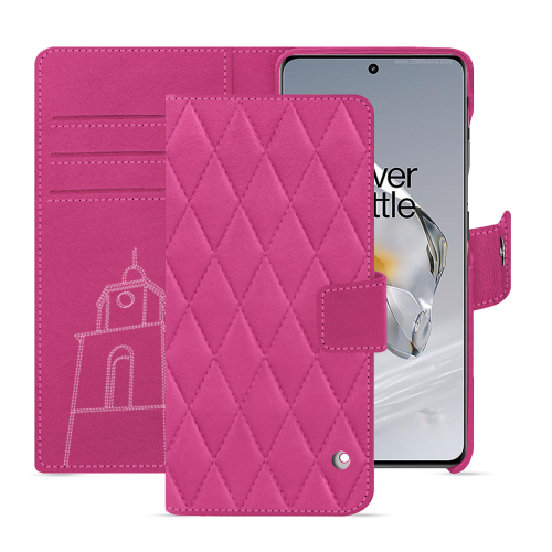 Custodia a portafoglio per OnePlus 12 in pelle di lusso | NoreveRose BB - Couture ( Pantone #DB599F )