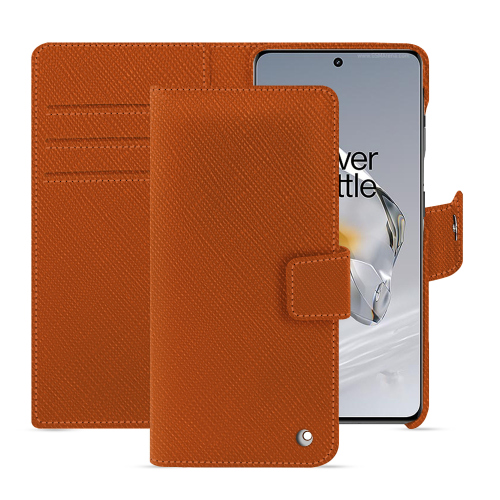 Capa para telemóvel OnePlus 12 em pele de luxo | NoreveOrange vibrant ( Pantone #e36b39 ) 