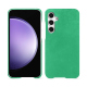 Samsung Galaxy S23 FE leather cover - Menthe vintage ( Pantone #37b375 ) 