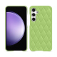 Funda de piel Samsung Galaxy S23 FE - Vert olive - Couture ( Nappa - Pantone #a7c58e ) 