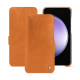 Samsung Galaxy S23 FE leather case - Mandarine vintage ( Pantone #d47231 ) 
