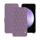 Capa em pele Samsung Galaxy S23 FE - Lilas - Couture ( Nappa - Pantone #b9a3e3 ) 