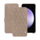 Custodia in pelle Samsung Galaxy S23 FE - Taupe vintage - Couture ( Pantone #591d16 ) 