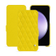 Capa em pele Samsung Galaxy S23 FE - Jaune fluo - Couture ( Pantone #c9ff57 ) 