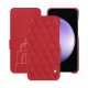 Funda de piel Samsung Galaxy S23 FE - Rouge troupelenc - Couture ( Pantone #AB191A )