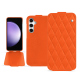 Funda de piel Samsung Galaxy S23 FE - Orange fluo - Couture ( Pantone #ff5406 ) 