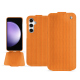 Funda de piel Samsung Galaxy S23 FE - Abaca arancio ( Pantone #d77540 )