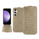 Capa em pele Samsung Galaxy S23 FE - Autruche desert ( Pantone #A39382 ) 