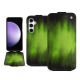 Housse cuir Samsung Galaxy S23 FE - Vert Patine