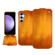 가죽 커버 Samsung Galaxy S23 FE - Orange Patine