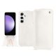 Samsung Galaxy S23 FE leather case - Blanc escumo ( Pantone #D6D6D1 )