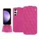 Housse cuir Samsung Galaxy S23 FE - Rose BB - Couture ( Pantone #DB599F )
