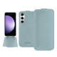 Housse cuir Samsung Galaxy S23 FE - Bleu Ciel PU ( Pantone #abcae9 )