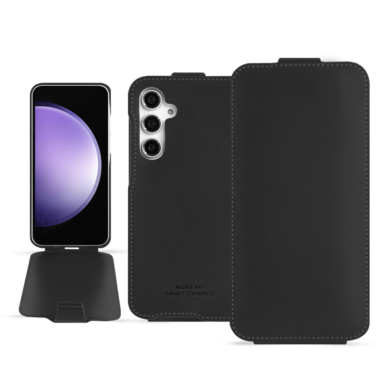 Samsung Galaxy S23 FE leather case - Noir PU ( Black ) 
