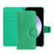 Samsung Galaxy S23 FE leather case - Menthe vintage ( Pantone #37b375 ) 