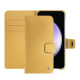 Samsung Galaxy S23 FE leather case - Or Maïa ( Pantone 871C ) 