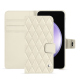 Capa em pele Samsung Galaxy S23 FE - Blanc - Couture ( Nappa - White ) 