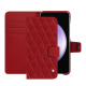 レザーケース Samsung Galaxy S23 FE - Rouge - Couture ( Nappa - Pantone #d50032 ) 