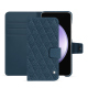 Housse cuir Samsung Galaxy S23 FE - Indigo - Couture ( Pantone #1f4565 ) 