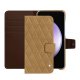 レザーケース Samsung Galaxy S23 FE - Sable vintage - Couture ( Pantone #9b7340 ) 