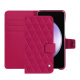 Housse cuir Samsung Galaxy S23 FE - Rose fluo - Couture ( Pantone #ff16b4 ) 