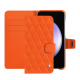 Custodia in pelle Samsung Galaxy S23 FE - Orange fluo - Couture ( Pantone #ff5406 ) 